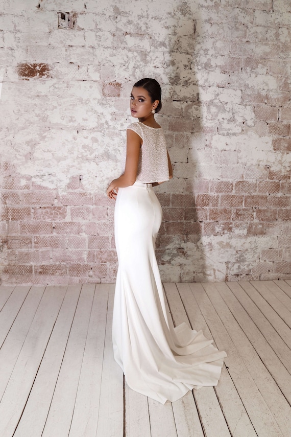 Skirt And Top Wedding Dress