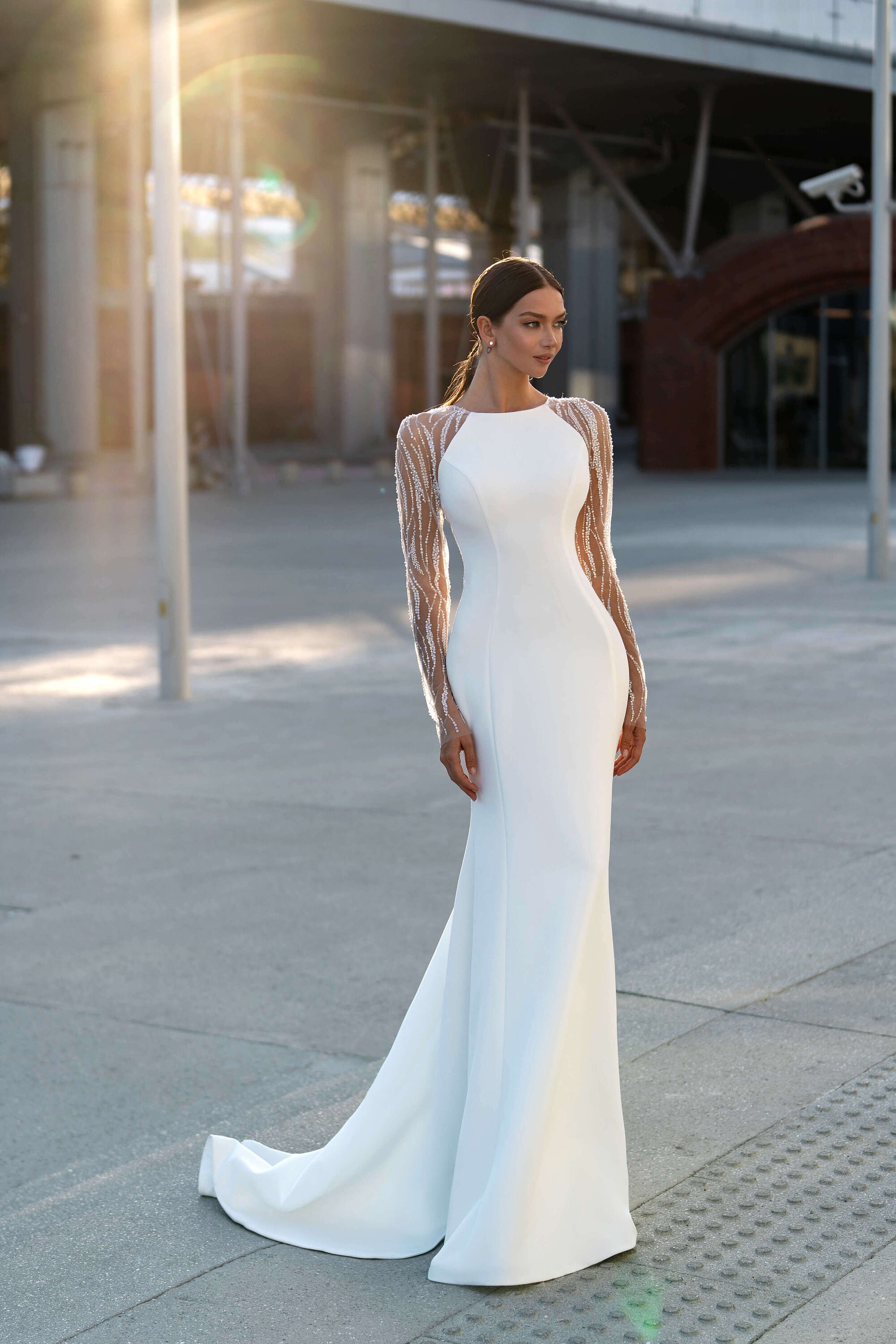 Elegant Fitted Wedding Dresses Long Dresses With Sleeves for - Etsy  Singapore