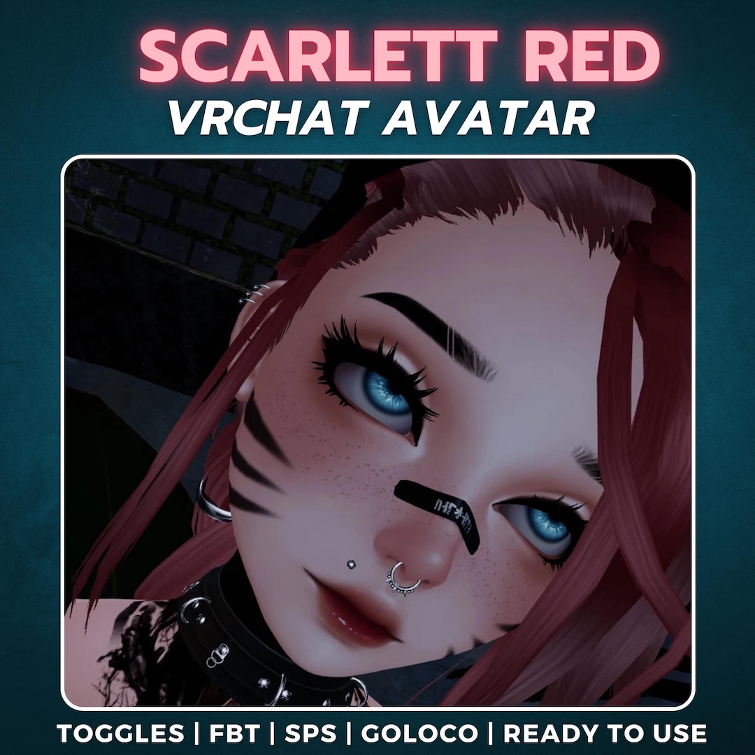 Vrchat Rouge Scarlet Red Viking Girl Vrchat Avatar | FBT Compatible - Etsy