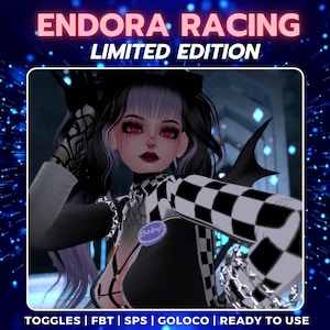 May include: A digital illustration of a cartoon character with purple hair, wearing a black and white checkered jacket, black gloves, and a silver chain necklace. The character has red eyes and a nose ring. The text "Baby!" is on a blue sticker on the jacket. The background is a blurry blue and white pattern.