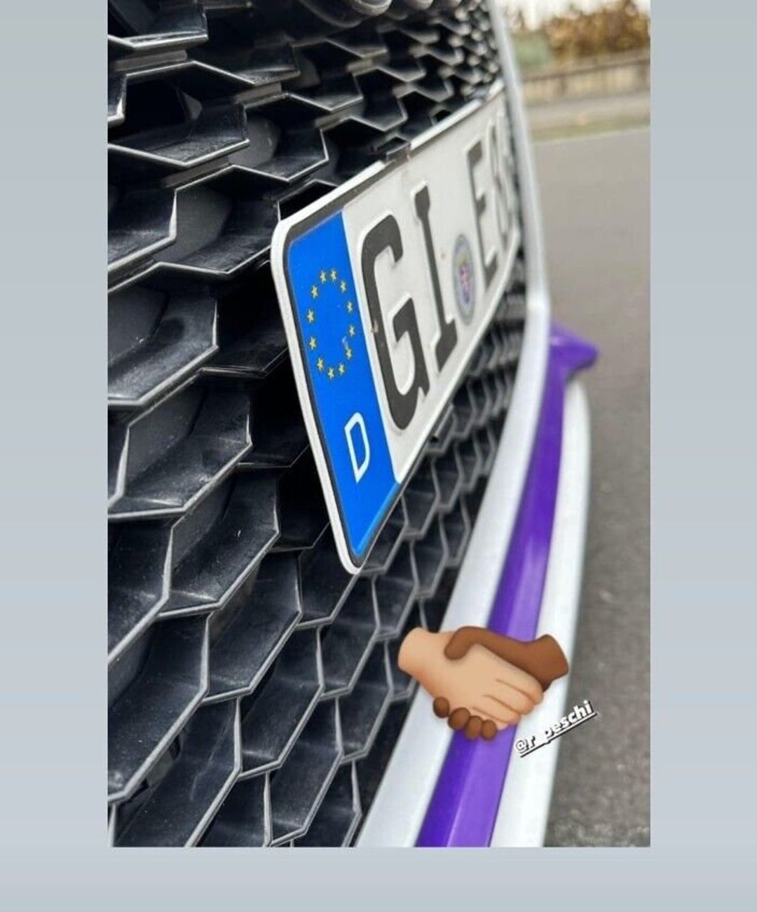 3D Druck Kennzeichenhalter für Audi RS6 4G Wabengrill Klemmung rahmenlos -  .de