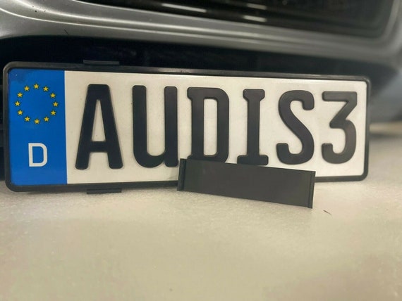 3D Druck Kennzeichenhalter für Audi Wabengrill Klemmung 3D Kennzeichen -  .de