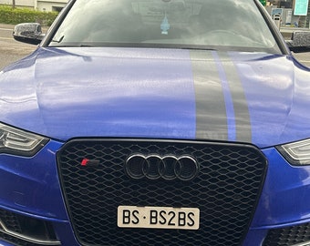 Switzerland 3D print license plate holder clamp suitable for Switzerland frameless for Audi honeycomb grill RS