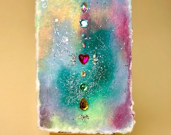 Magische wereld | Uniek in zijn soort | Origineel kunstwerk | Oliepastel | Woondecoraties