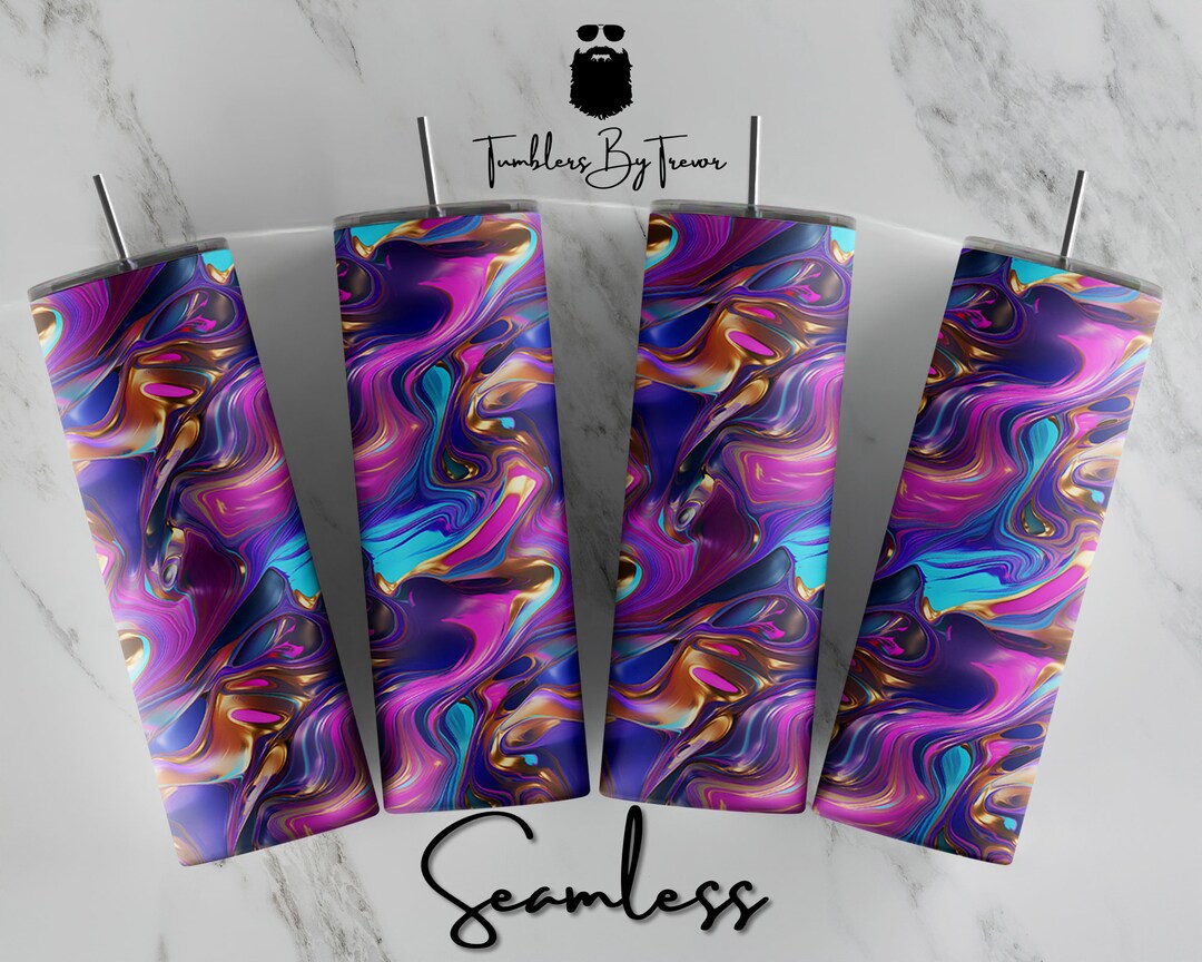 Paint Swirl Seamless 20 Oz Skinny Tumbler Design 20 Oz Skinny Tumbler ...