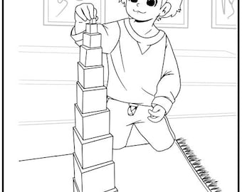 Montessori Coloring Pages, Independent Montessori Art Activities, Coloring Book, Preschool Art, Waldorf, Reggio Emilia Art, Digital Download