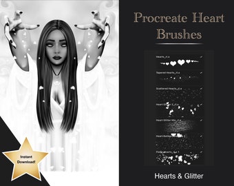 Procreate Brushes Hearts & Glitter Stamps