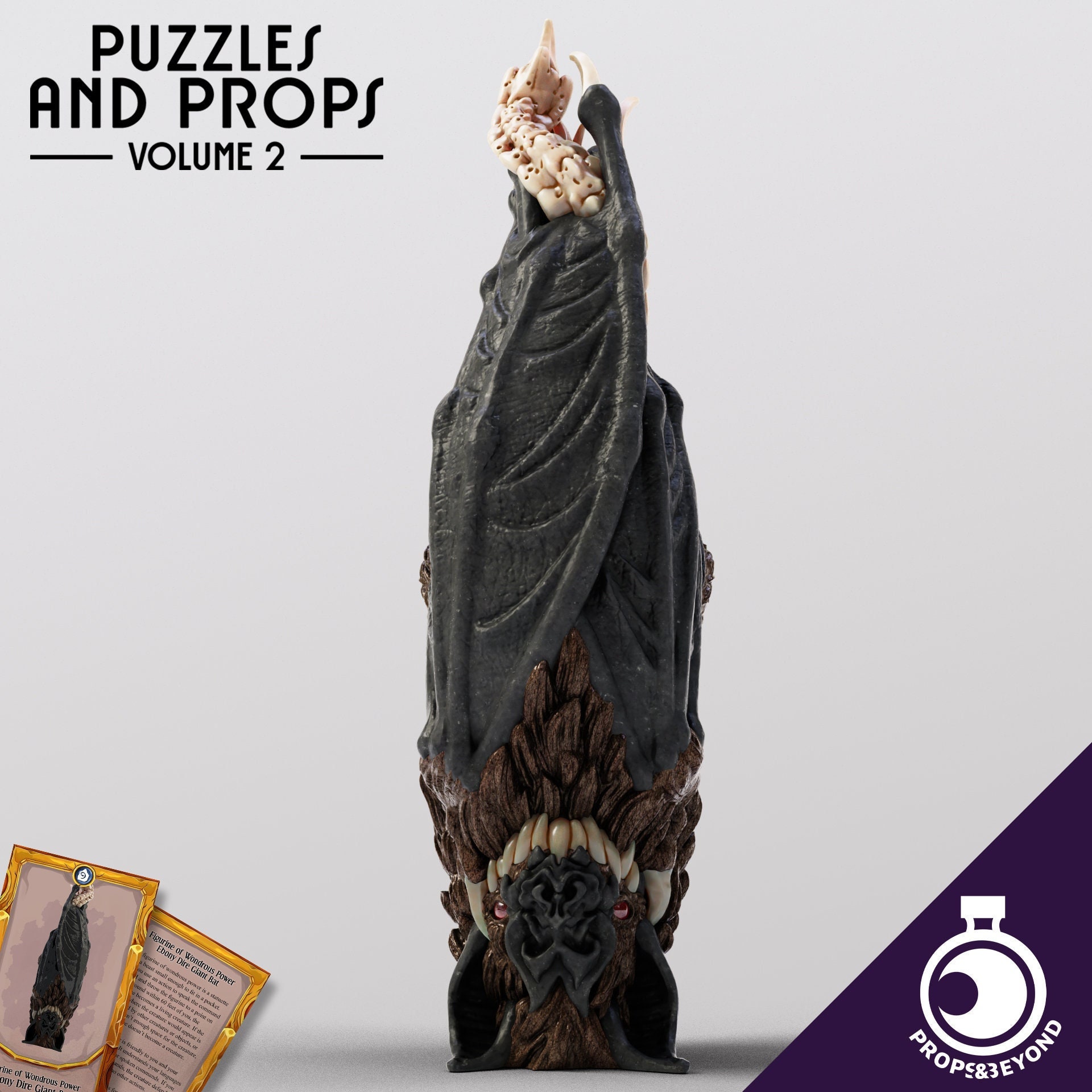 Figurine of Wondrous Power Ebony Dire Giant Bat 3D Printed Etsy