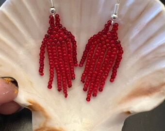 Fringe beaded earrings / tassel / chandelier MADE TO ORDER