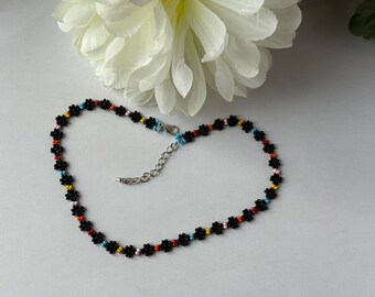 Daisy Chain Beaded Choker Necklace Made to Order