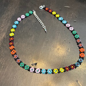 Daisy Chain Beaded Choker Necklace Made to Order