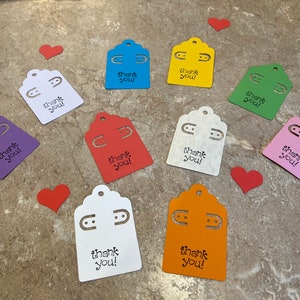 Oorbel / sieraden kaarten Displays x 10 stuks op bestelling gemaakt