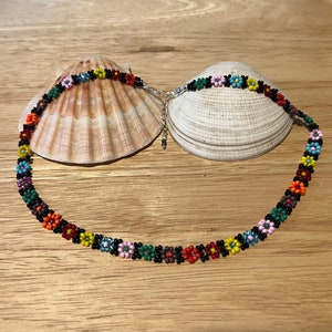 Daisy Chain Beaded Choker Necklace Made to Order