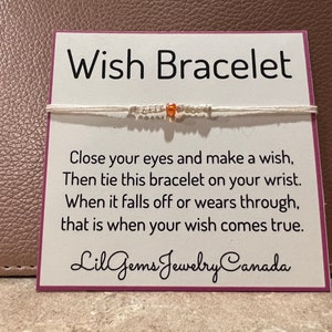 Wish / friendship Bracelets Adjustable