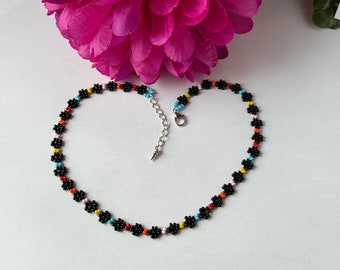 Daisy Chain Beaded Choker Necklace Made to Order