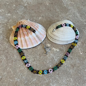 Daisy Chain Beaded Choker Necklace Made to Order