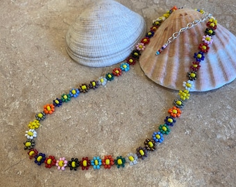 Daisy Chain Beaded Choker Necklace Made to Order