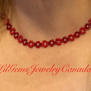 Daisy Chain Beaded Choker Necklace Made to Order