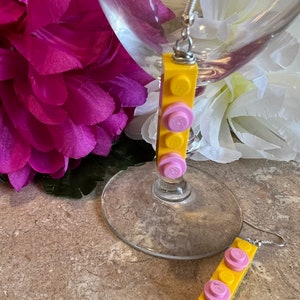 Block Earrings • Building Brick Earrings • dangle earrings • Handmade