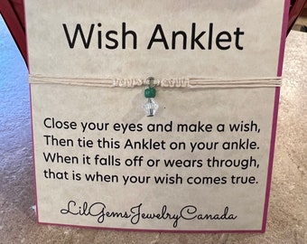 Wish / friendship Anklet Adjustable