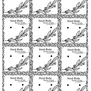 5 Sheets of Different Printable Earring Display Cards / Diy Earring ...