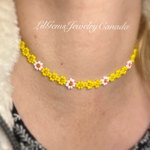 Daisy Chain Beaded Choker Necklace Made to Order