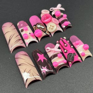 Bobby jack duck press on nails |duck shape nails|press on nails|handmade nails|complete nail kit|duck nails|many shapes and lengths|