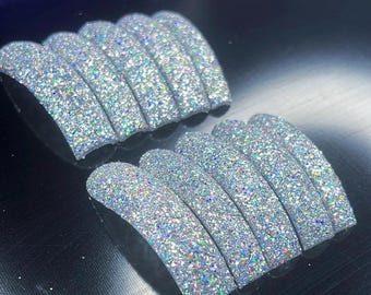 Full glitter Press on nails 90s| Long nails| Curved press on nail|hawk nails|xxxl press on nails|glue on nails|Freaknik press on nail