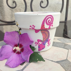 Colorful flowerpot | Flowerpot garden | Salamander flowerpot | Plant pot | Boho flowerpot | hand-painted flowerpot