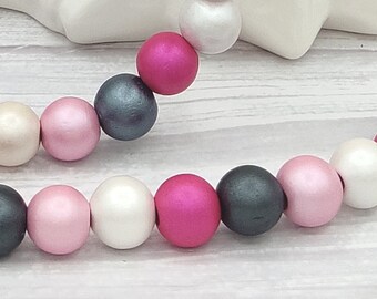 Wood bead garland