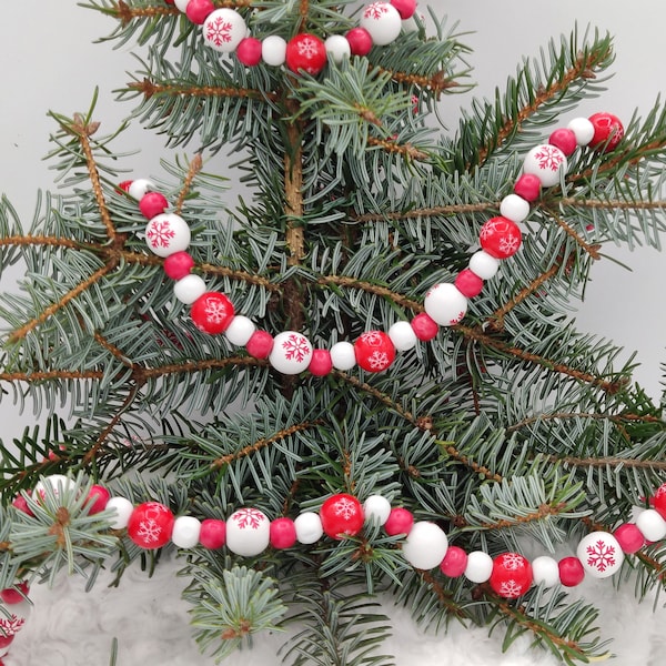 Wood bead garland