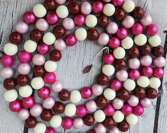 Wood bead garland