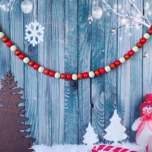 Wood bead garland