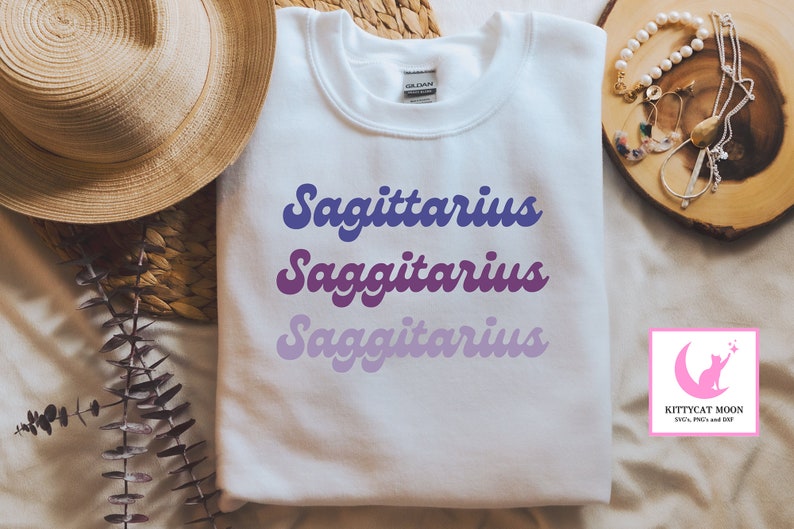 Retro, Sagitario, Horóscopo, Zodiaco svg, Svg astrológico, Signo de nacimiento svg, Signo estelar svg, PNG, DXF imagen 6