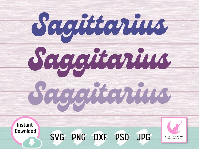 Retro, Sagitario, Horóscopo, Zodiaco svg, Svg astrológico, Signo de nacimiento svg, Signo estelar svg, PNG, DXF imagen 1