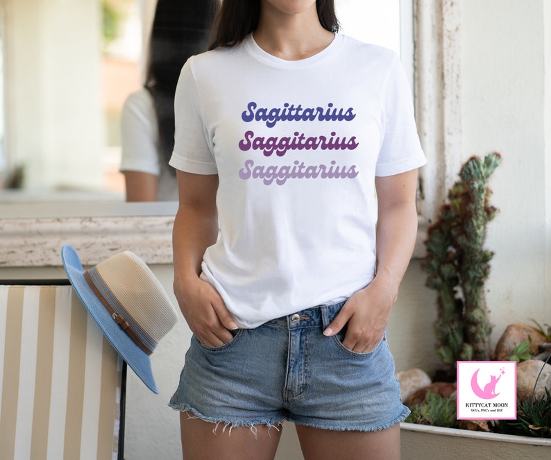 Retro, Sagitario, Horóscopo, Zodiaco svg, Svg astrológico, Signo de nacimiento svg, Signo estelar svg, PNG, DXF imagen 8