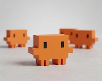 Clawd Figurine – Unofficial Claude Code Mascot | 3D Printed Desk Toy | AI Developer Gift | Coder Desk Decor