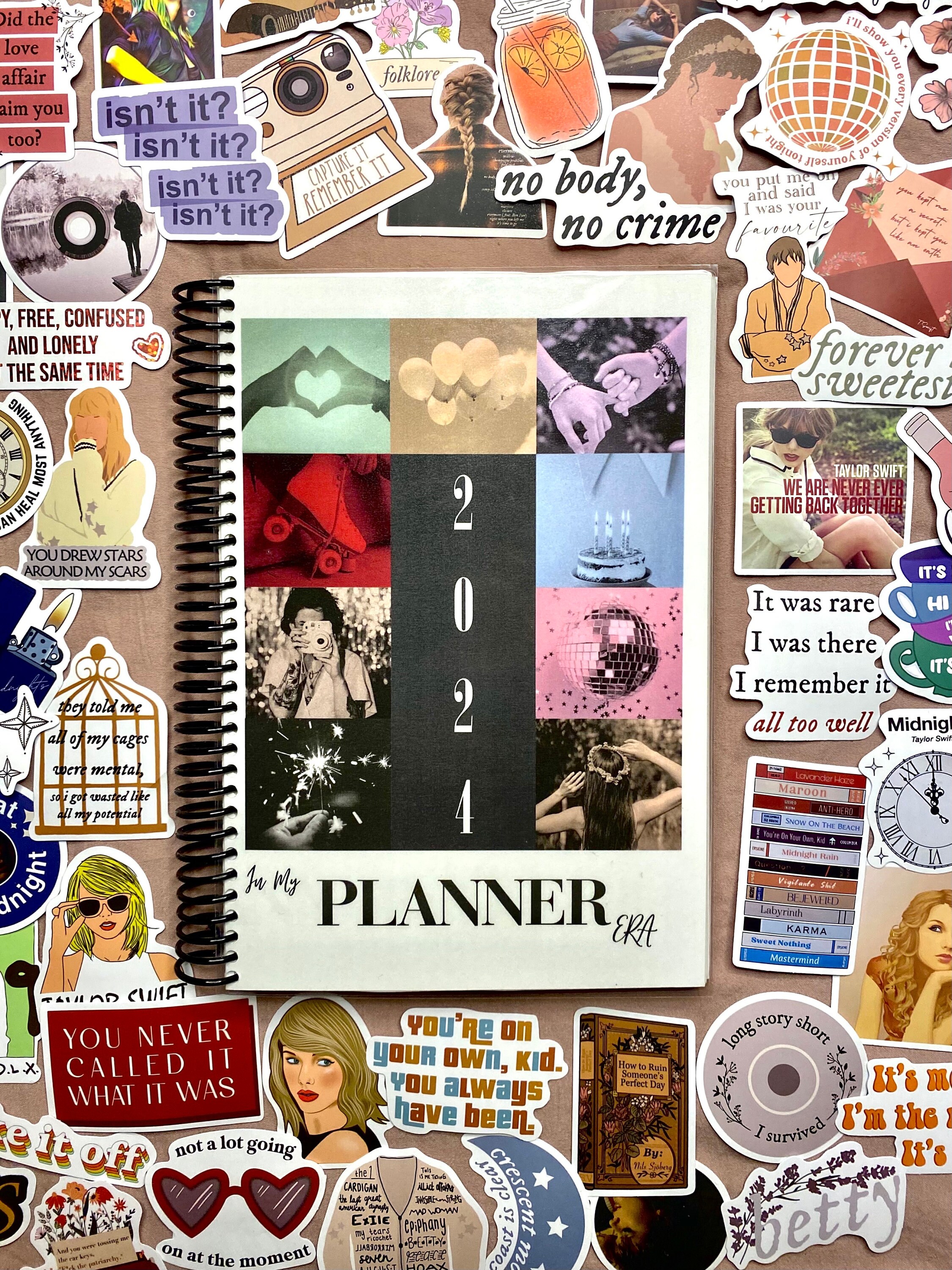 Taylor Swift Inspired 2024 Planner 167 Pages of Organisation, Diary,  Calendar, 2 Pages per Week, Notes, Aims, Targets, Goals 
