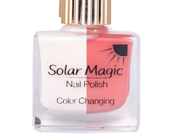 White Tip to Sweet Blush Color Change Nail Polish