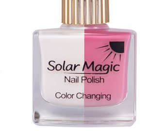 White Tip to Cranberry Cosmo Color Change Nail Polish
