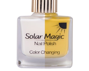 White Tip to Sunshine Color Change Nail Polish