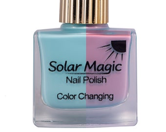 Aqua Blue to Violet Night Color Change Nail Polish