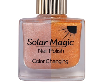 Pink Chiffon to Sunset Glow Color Change Nail Polish