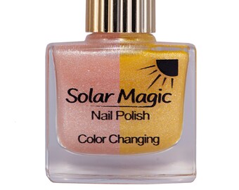 Pink Chiffon to Lemon Cake Color Change Nail Polish