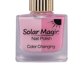 Sugar Pink to Wine Time Color Change Nail Polish