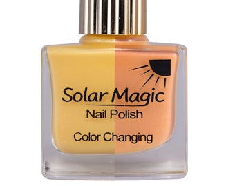 Lemon Drops to Orange Peel Color Change Nail Polish
