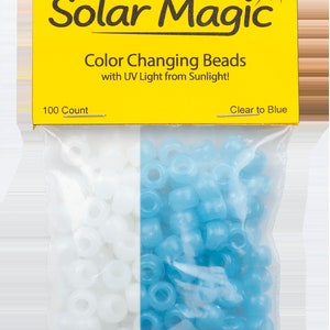 Magic Color Changing Pony Beads - Blue 100 Count