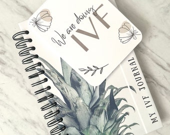 IVF Journal & Milestone Card Set: Fertility Treatment Organizer