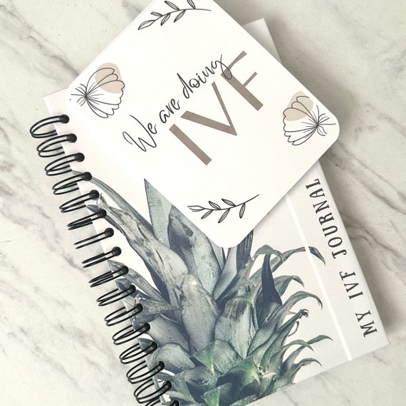 IVF Journal & Milestone Card Set: Fertility Treatment Organizer
