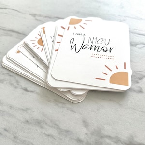 NICU Baby Milestone Cards in Sun Pattern // Preemie NICU Baby Milestone Cards // Modern Neonatal  Cards // Gender Neutral NICU Cards //